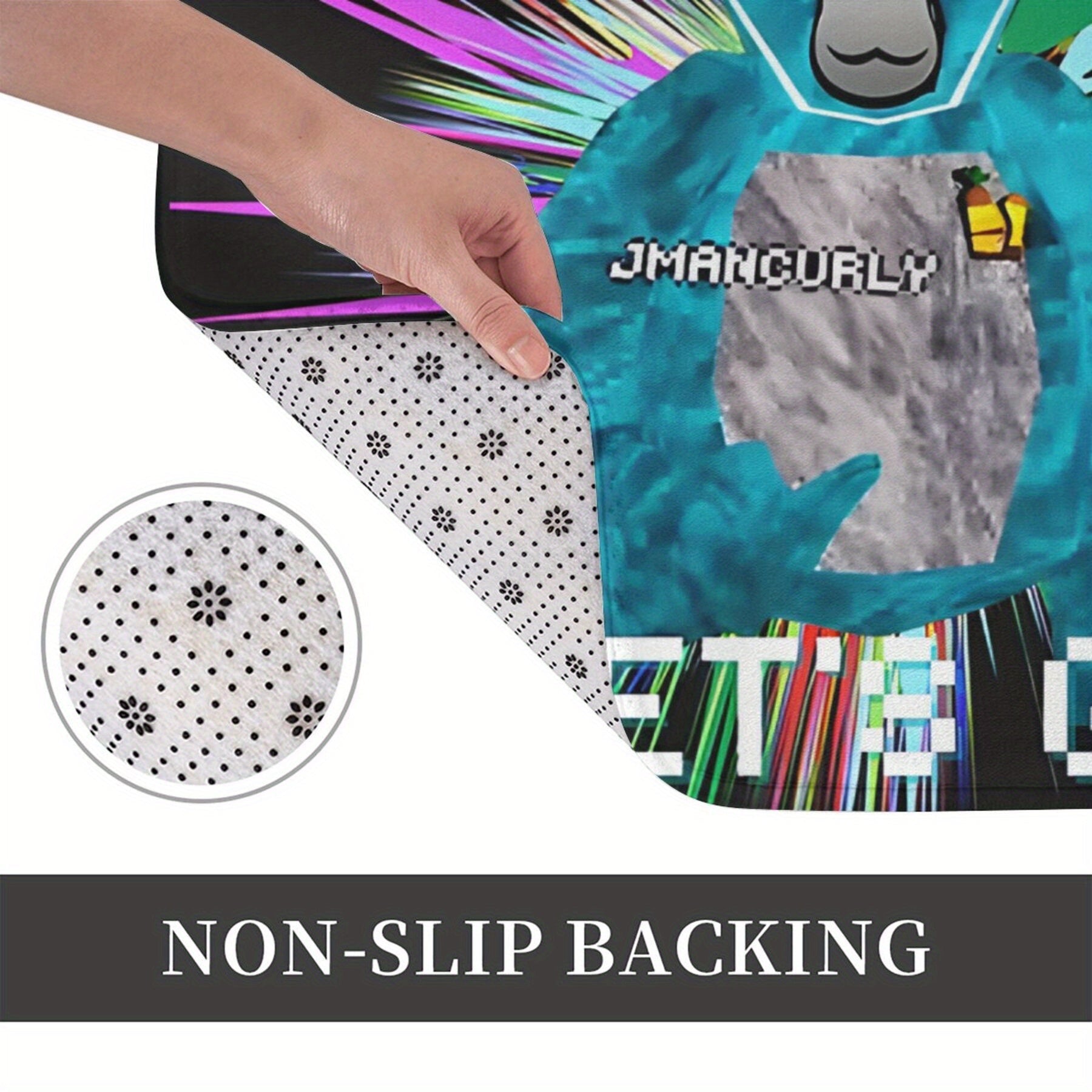 Flannel Gorilla Door Mat Lightweight Washable Rug for Home Entrance Decor