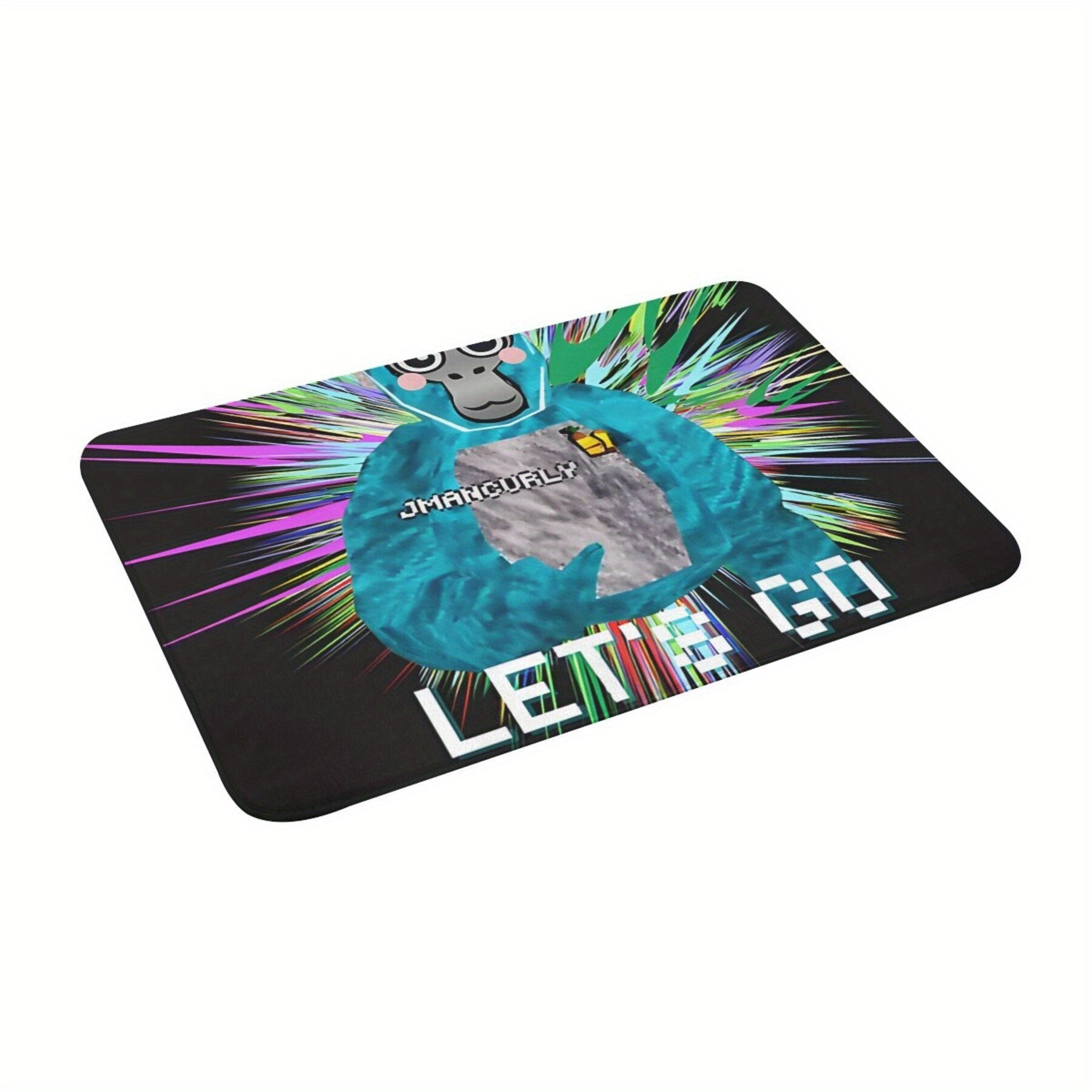 Flannel Gorilla Door Mat Lightweight Washable Rug for Home Entrance Decor