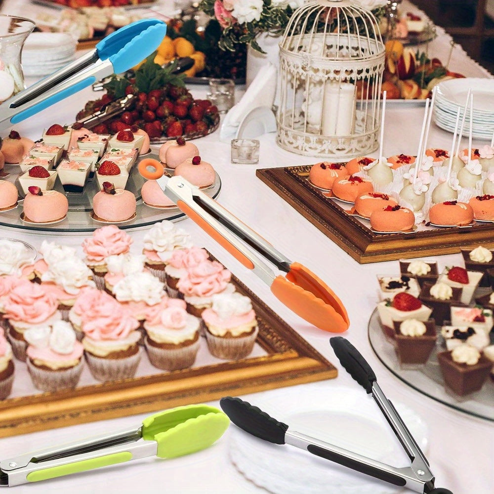 1 Mini Oshxona Qopqog'i To'plami, Silikon Boshli, Noxush Teflon Qopqog'i, Salat, Qovurish, Qovurish va Pishirish uchun mukammal - Oziq-ovqat bilan aloqa uchun xavfsiz