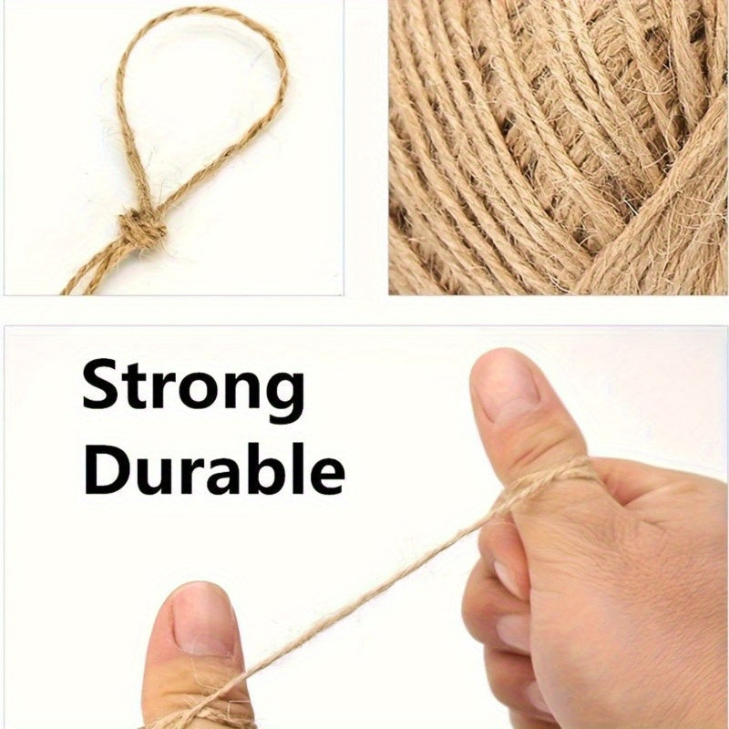100 Meter Natural Jute Twine for Gardening Crafts and Gift Wrapping