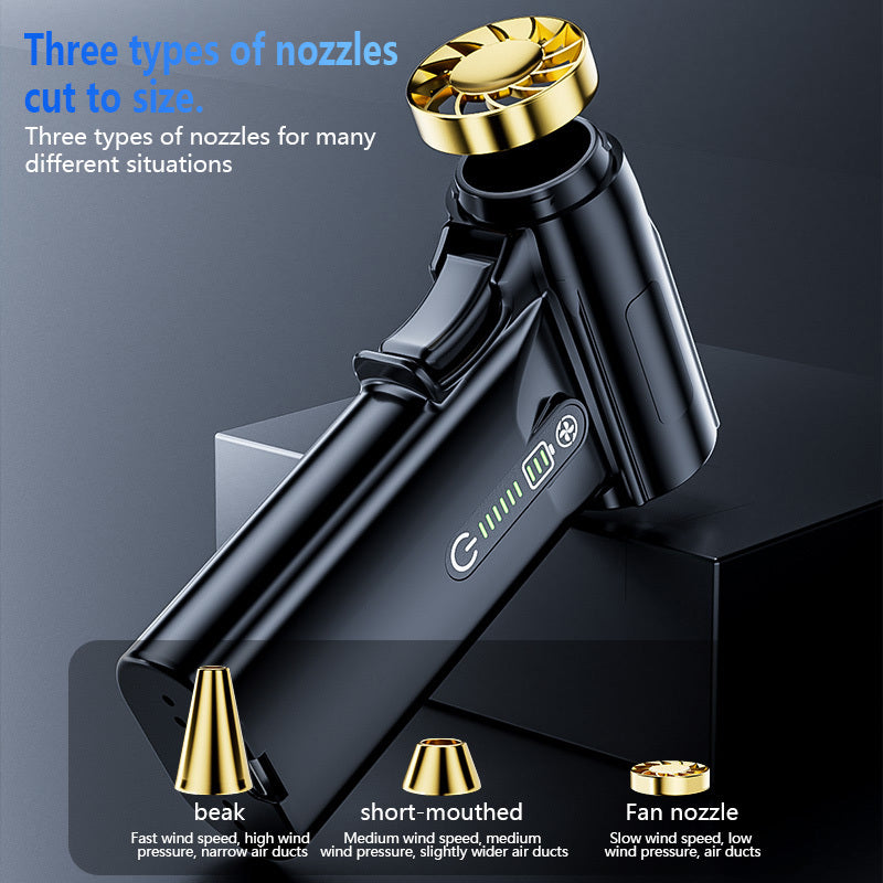 Portativ turbina ventilyatori, 130000 RPM tezlikda, qor tozalash, BBQ ko'mirini yoqish va klaviatura, korpus, ochiq joylar va avtomobil ichki qismlarini tozalash uchun ideal.