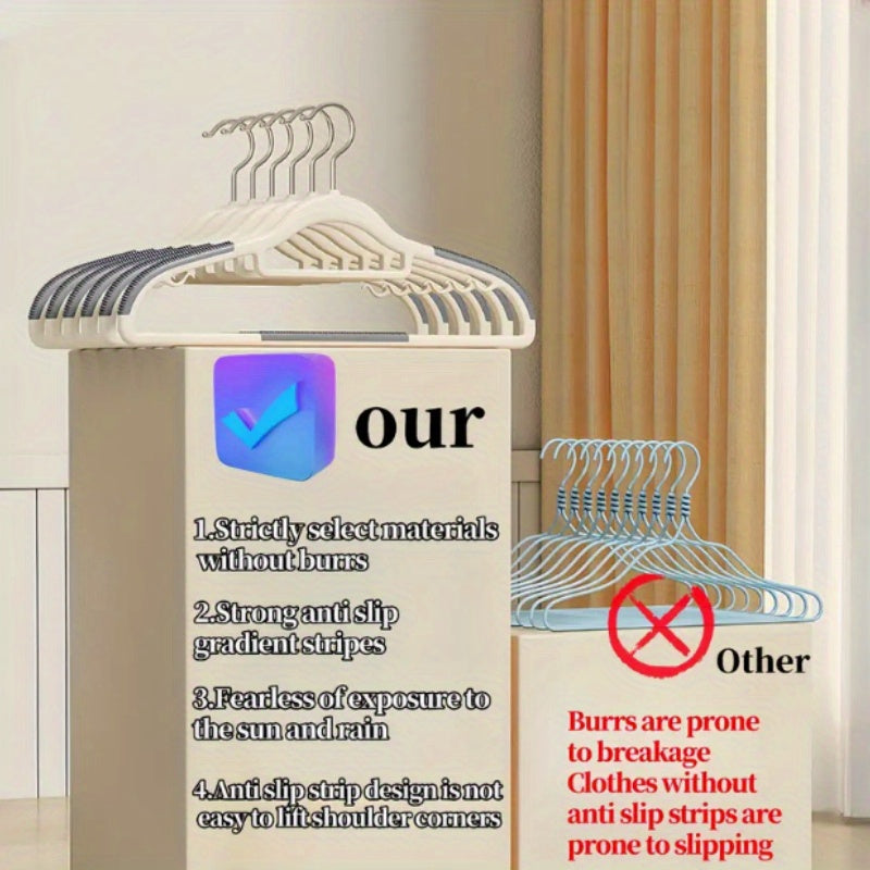 20 dona og'ir yuk plastmassa qopqog'i, kurtka va palto uchun, sirpanmaydigan, zamonaviy ko'rinish, metall tutqichlar bilan