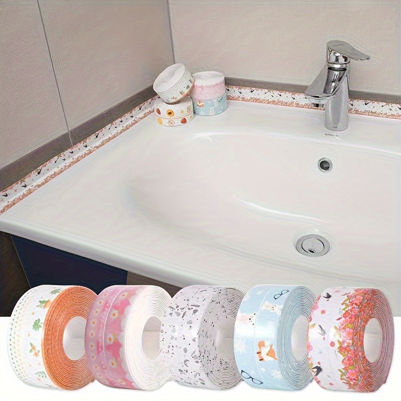 Waterproof Sealing Strip for Bathrooms Self-Adhesive Mold-Resistant PVC Decorative Sealant