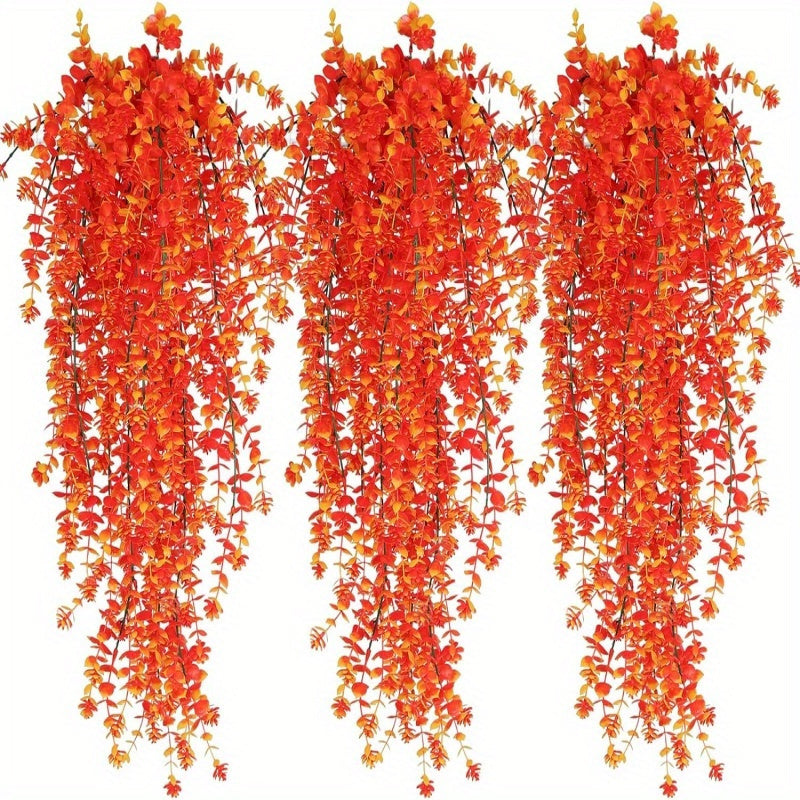 Искусственные висячие растения и цветы для внутренних и наружных пространств, идеально подходящие для Дня благодарения, свадеб, вечеринок и садов.