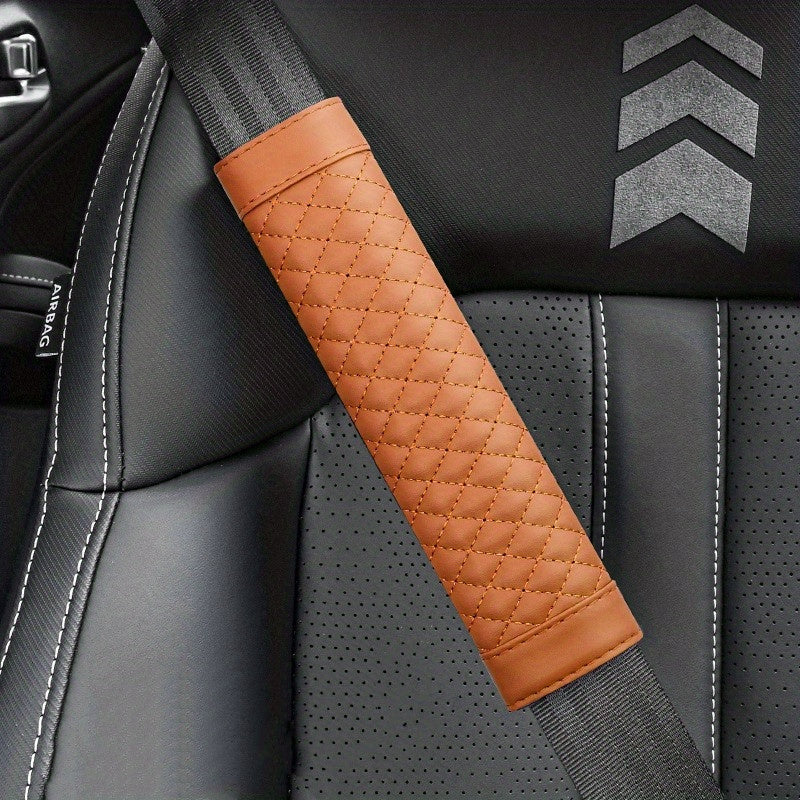 Adult PU Leather Car Seat Belt Cushion Shoulder Strap Cover Protector