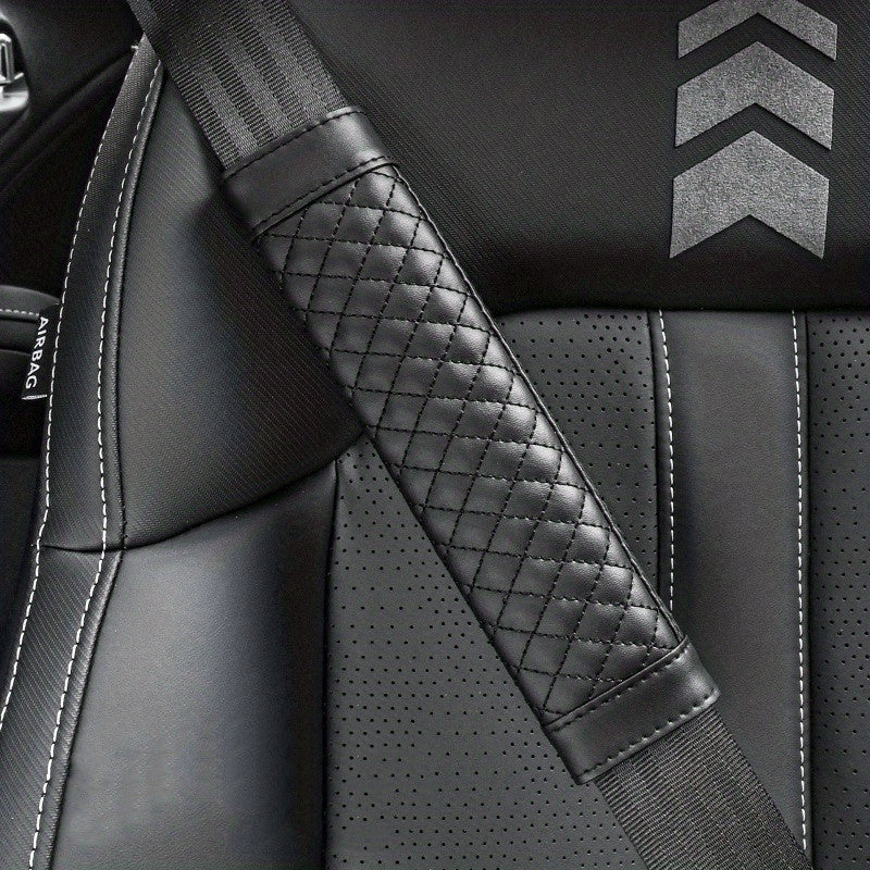 Adult PU Leather Car Seat Belt Cushion Shoulder Strap Cover Protector
