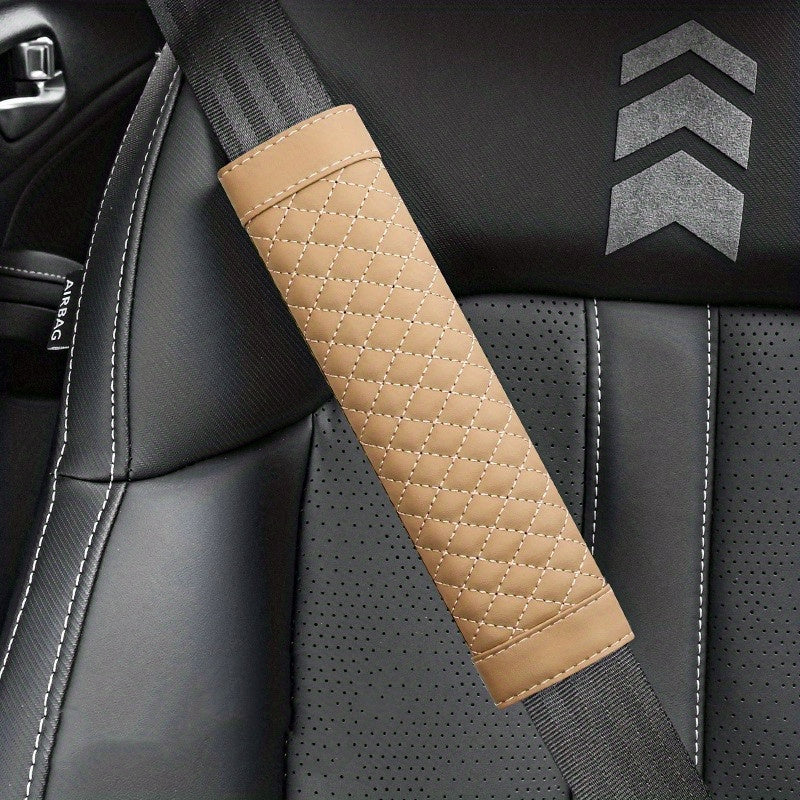 Adult PU Leather Car Seat Belt Cushion Shoulder Strap Cover Protector