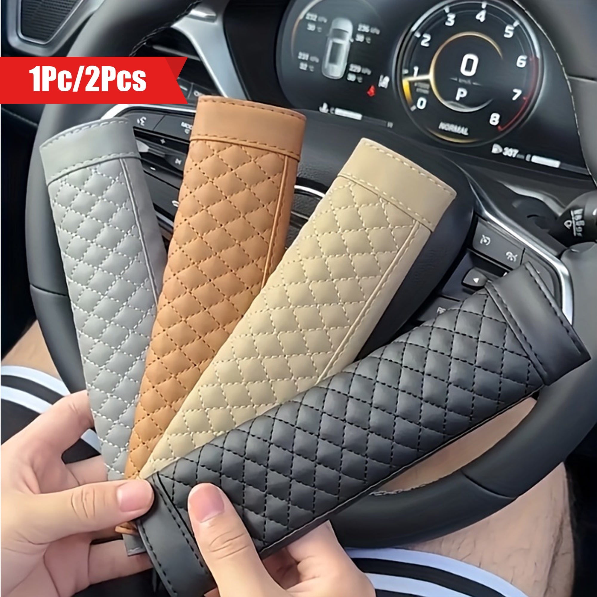 Adult PU Leather Car Seat Belt Cushion Shoulder Strap Cover Protector