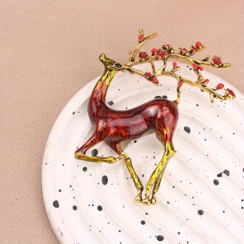 Elegant Deer Brooch for Men and Women Vintage Jewelry for Weddings and Formal Wear