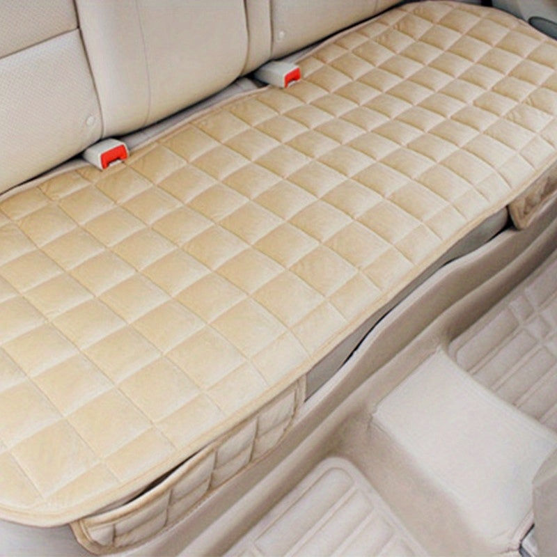 Unisex Winter Car Seat Cushion Short Plush Thickened Warm Rear Seat Pad