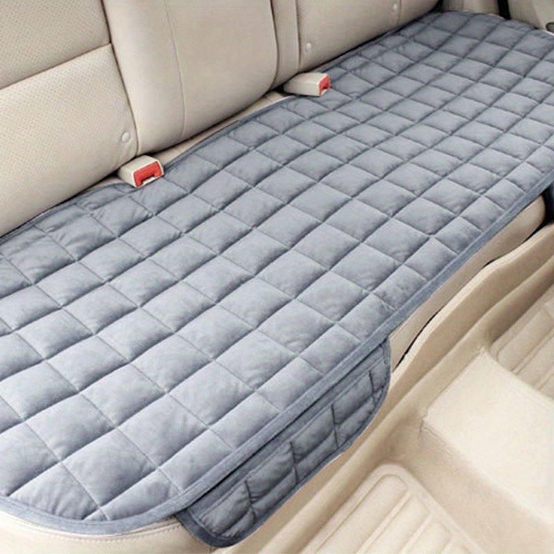 Unisex Winter Car Seat Cushion Short Plush Thickened Warm Rear Seat Pad