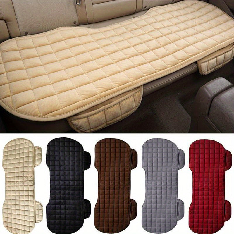 Unisex Winter Car Seat Cushion Short Plush Thickened Warm Rear Seat Pad