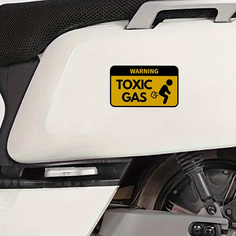 Toxic Gas Warning Vinyl Decal Matte Finish Durable Safety Sticker for Cars
