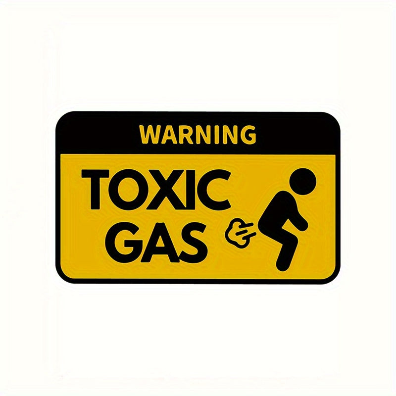 Toxic Gas Warning Vinyl Decal Matte Finish Durable Safety Sticker for Cars