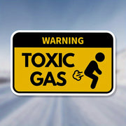 Toxic Gas Warning Vinyl Decal Matte Finish Durable Safety Sticker for Cars