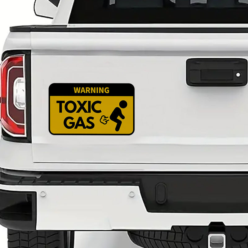 Toxic Gas Warning Vinyl Decal Matte Finish Durable Safety Sticker for Cars