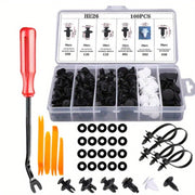 Plastic 100Pcs Car Fastener Clips Set Push Retainer Rivets Bumper Door
