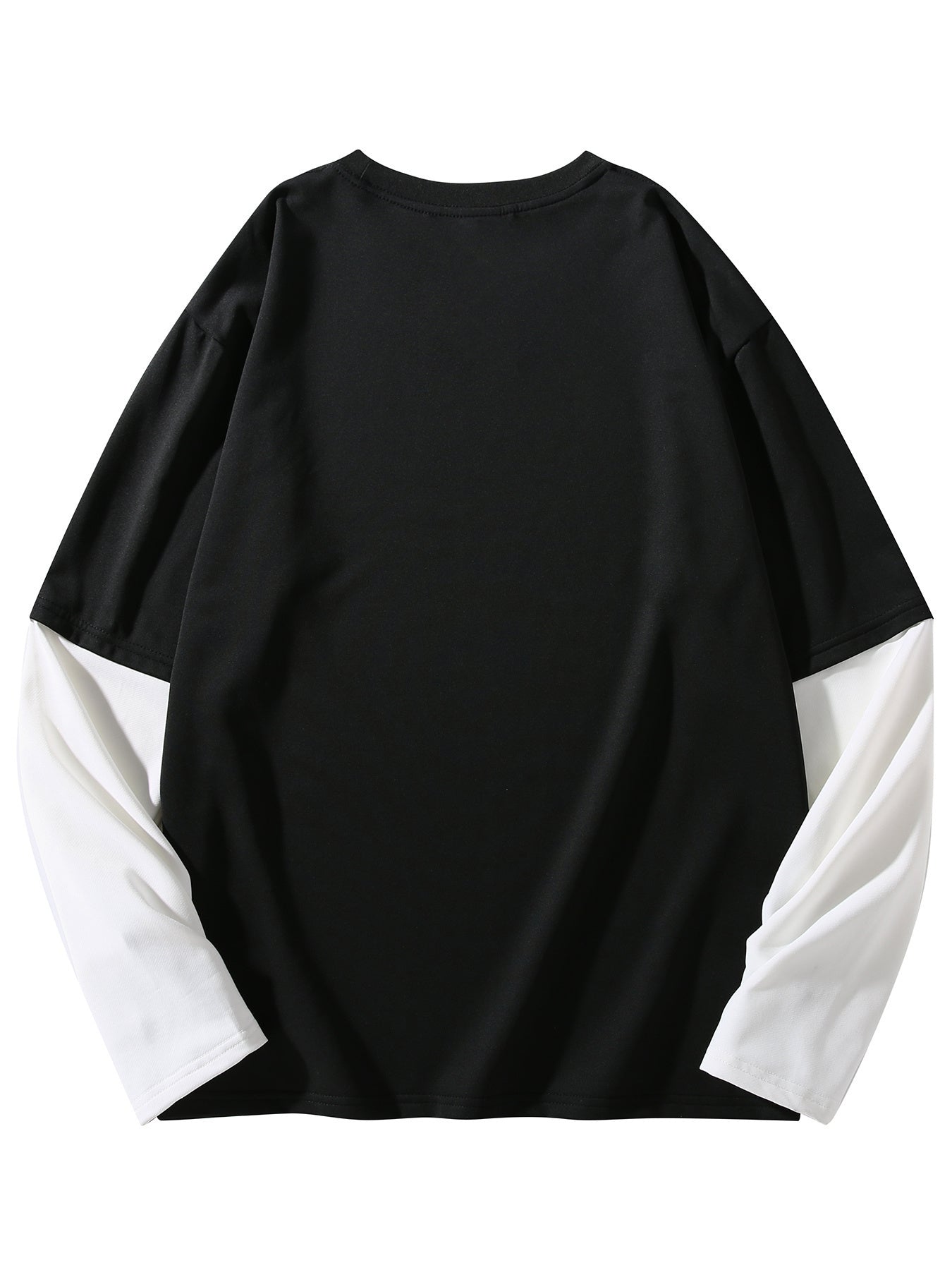 Erkaklar uchun keng kesimli qora uzun qo'lqopli futbolka, noyob chiziq san'ati bosma, dumaloq bo'yin, mashinada yuvish mumkin. Tasodifiy kiyimlar va qulay tashqi kiyim uchun mukammal. Stretchy materialda zamonaviy tasodifiy uslub.