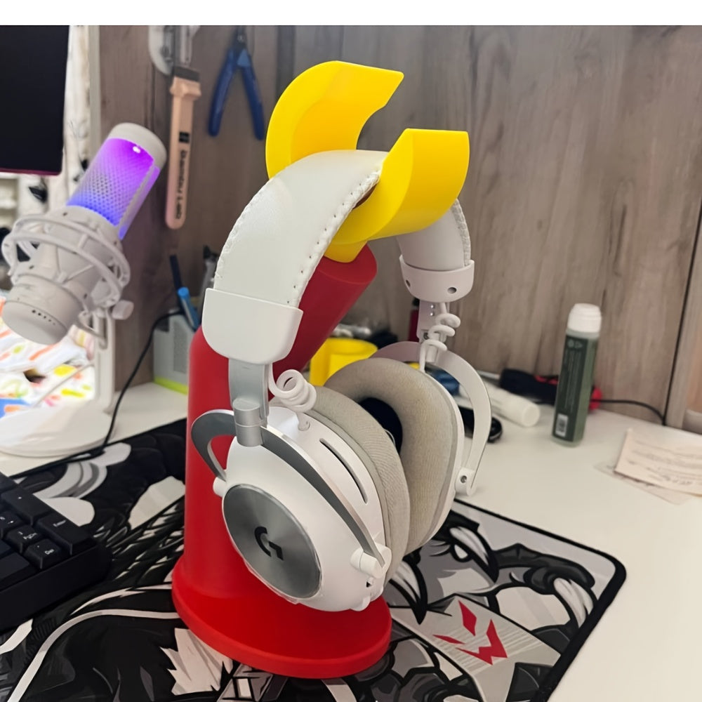 Customizable 3D Printed Headphone Stand for Gaming and Desk Organization