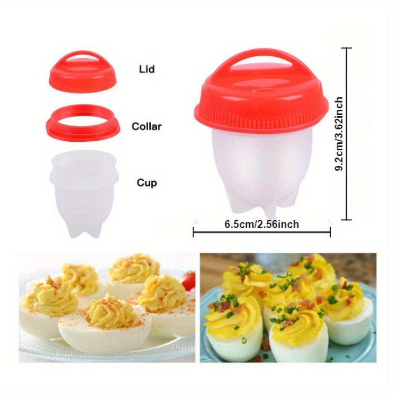 3/4/6 dona qayta ishlatiladigan tuxum pishirgich to'plami, yopishmaydigan silikon bilan ishlab chiqarilgan. Pishirish, oziq-ovqat saqlash, souslar uchun yoki taomlar yoki yeguliklar tayyorlash uchun qolip sifatida foydalanish mumkin. Qulay oshxona asbobi.