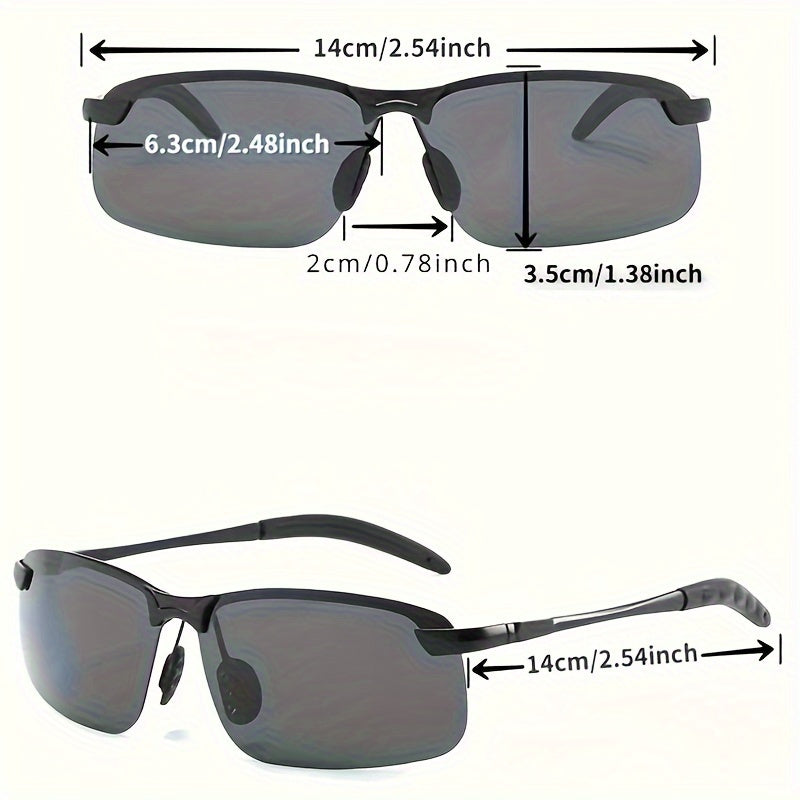 Unisex Photochromic Polarized Sunglasses for Outdoor Activities Driving Fishing Cycling
