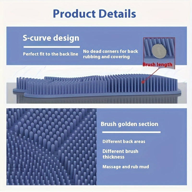 Exfoliador de ducha con respaldo de succión gruesa XL para limpieza profunda y masaje