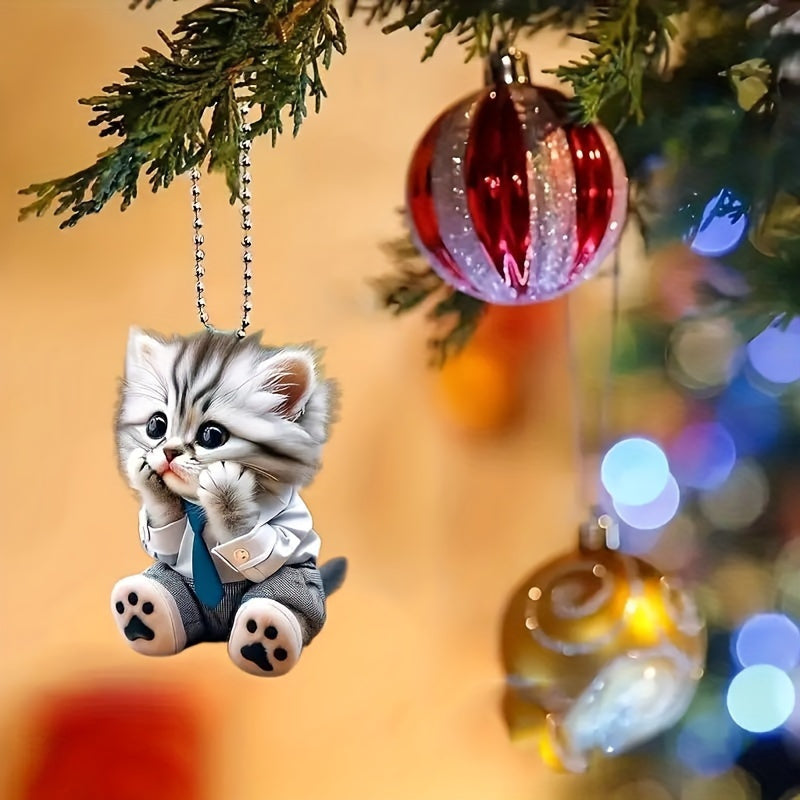 Avtomobil, uy, ryukzak bezaklari uchun akril mushuk osilib turadigan figuri