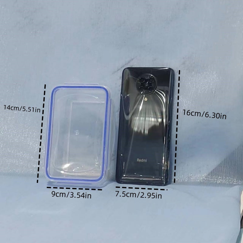 Square Leak-Proof Lunch Box with Lid Microwave and Freezer Safe Sturdy PP Material for Camping and Hiking