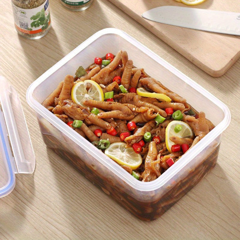 Square Leak-Proof Lunch Box with Lid Microwave and Freezer Safe Sturdy PP Material for Camping and Hiking