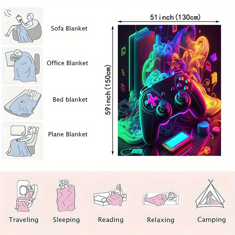 Soft Flannel Throw Blanket for Couch Bed Travel All-Season Cozy Gifting