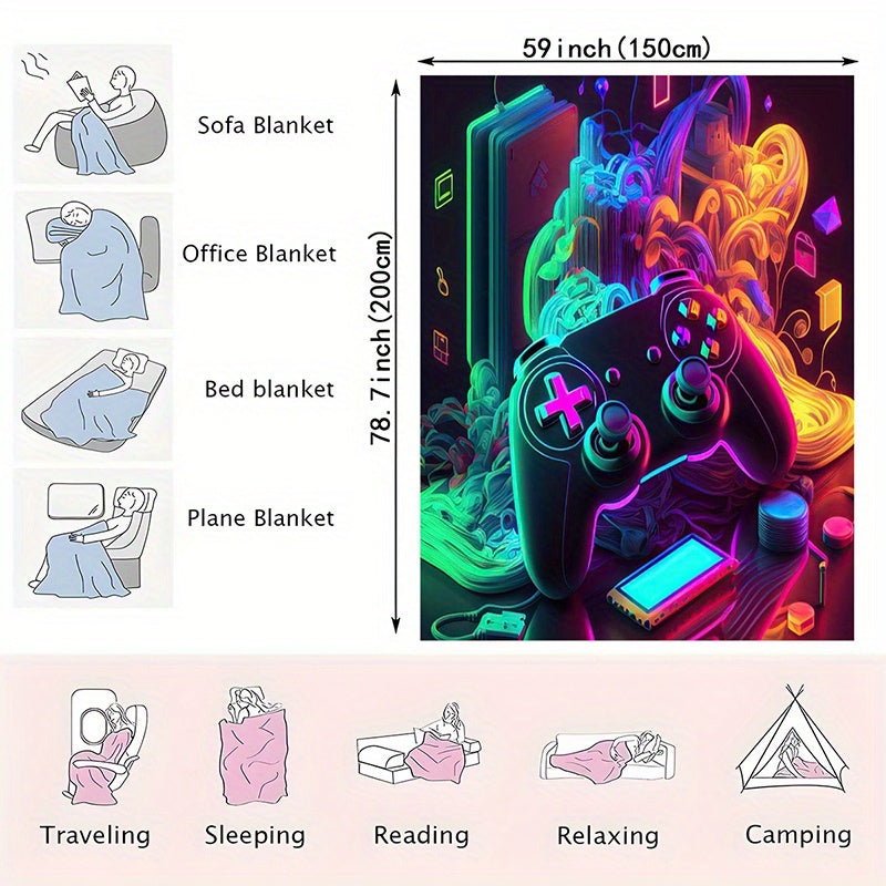 Soft Flannel Throw Blanket for Couch Bed Travel All-Season Cozy Gifting