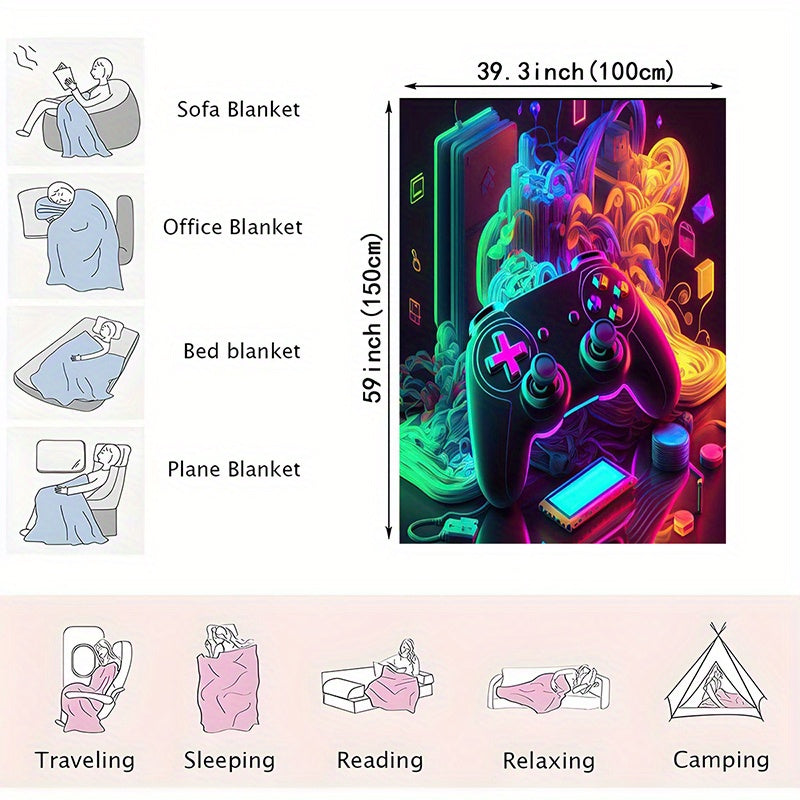 Soft Flannel Throw Blanket for Couch Bed Travel All-Season Cozy Gifting