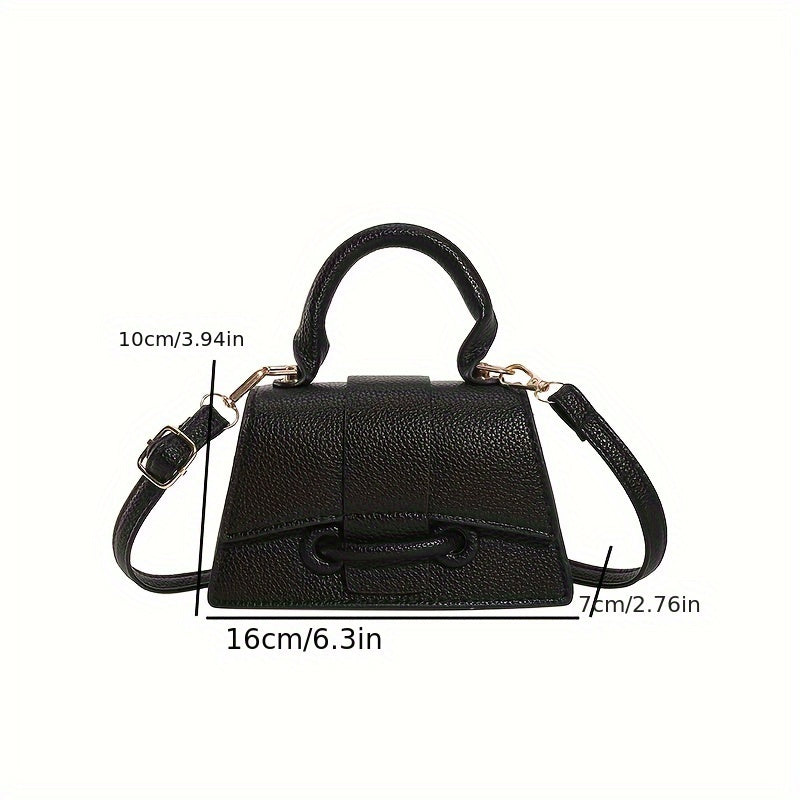 Girls Mini Crossbody Bag PU Lightweight Adjustable Strap Top Handle for Daily Outings