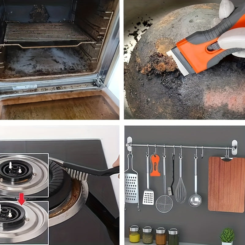 Handheld Razor Blade Scraper Tool with Extra Blades for Glass and Floor Cleaning