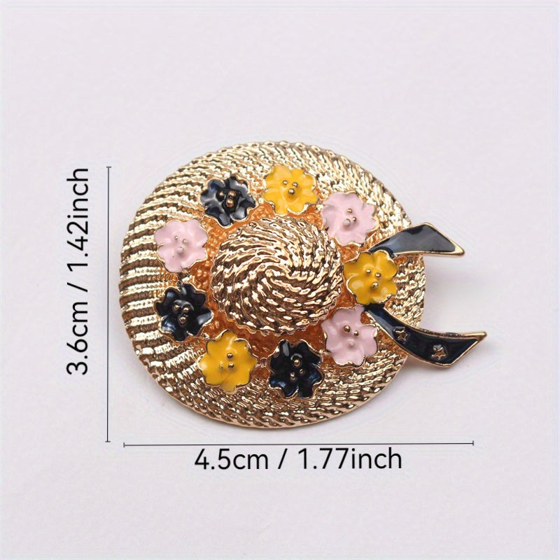 Elegant Rhinestone Hat Brooch Jewelry Decorative Pin for Clothes Bags Hats Christmas Gift