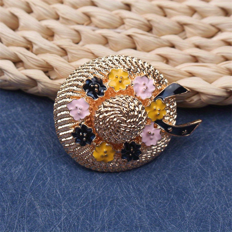 Elegant Rhinestone Hat Brooch Jewelry Decorative Pin for Clothes Bags Hats Christmas Gift