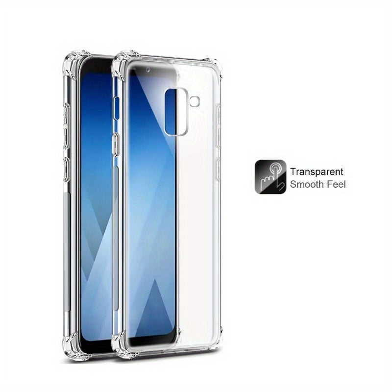 Shockproof TPU Back Cover for Samsung Galaxy A6 A8 Plus 2018 Crystal Case