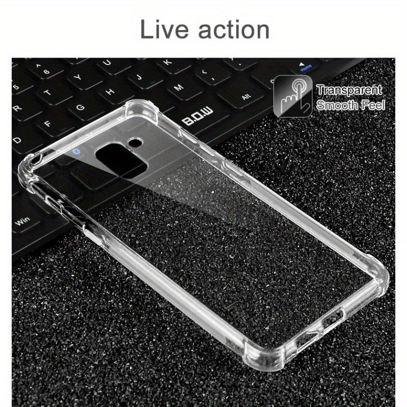 Shockproof TPU Back Cover for Samsung Galaxy A6 A8 Plus 2018 Crystal Case