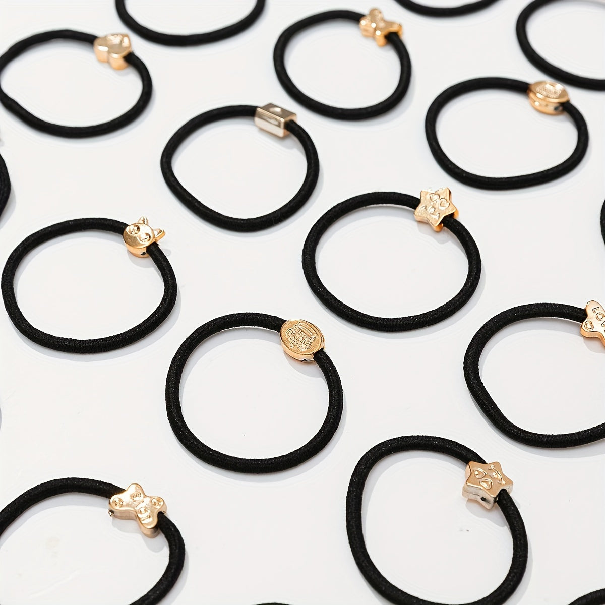 50 Pack Elastic Hair Ties for Girls with Thick Hair Minimalist Fabric Hair Accessories