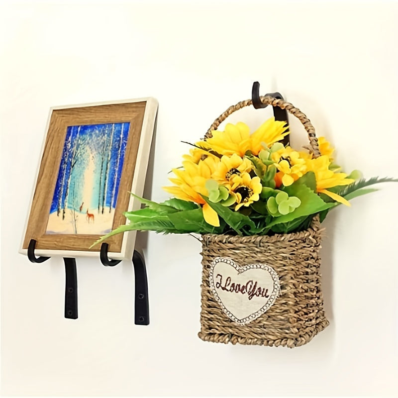 Ganchos de hierro rústico para colgar, ganchos de montaje duraderos en la pared, uso versátil