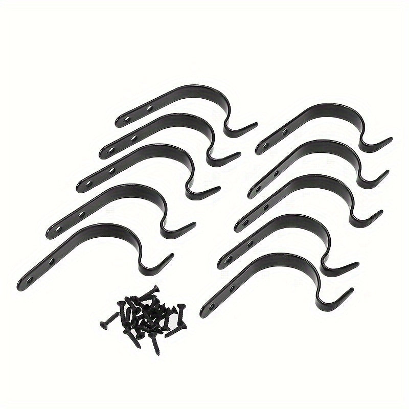 Ganchos de hierro rústico para colgar, ganchos de montaje duraderos en la pared, uso versátil