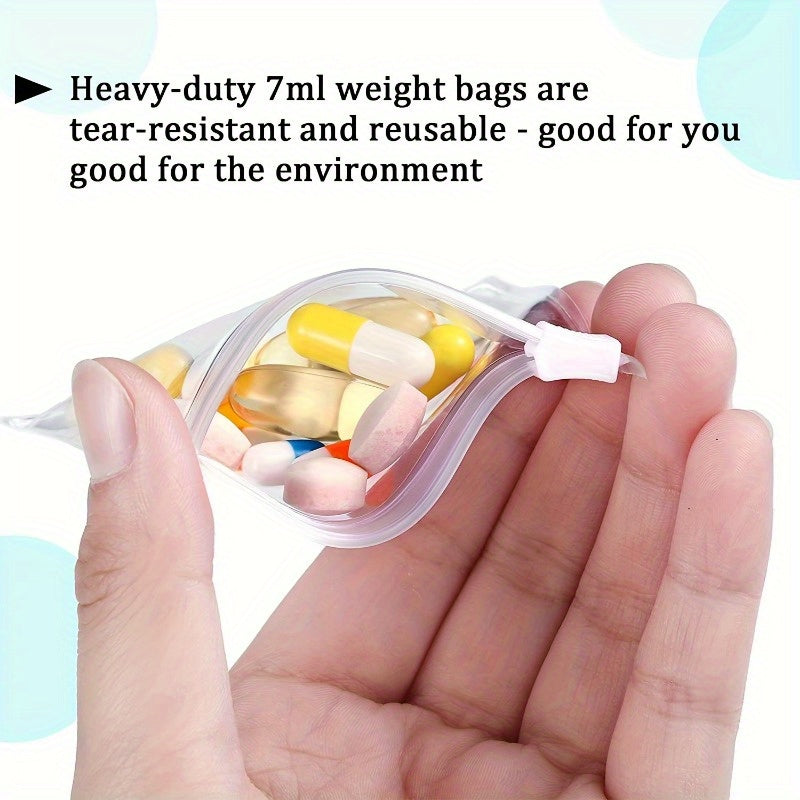 Set of 30 Reusable Zipper Medicine Bags Self-Sealing Storage Pouches Travel Accessories