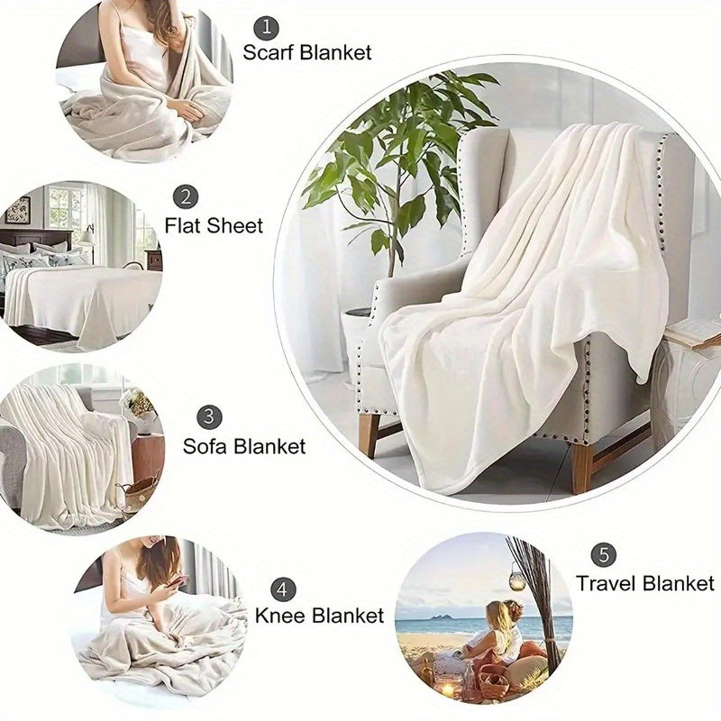 Black Cat Print Flannel Throw Blanket for Couch Bed Camping All-Season Easy Care