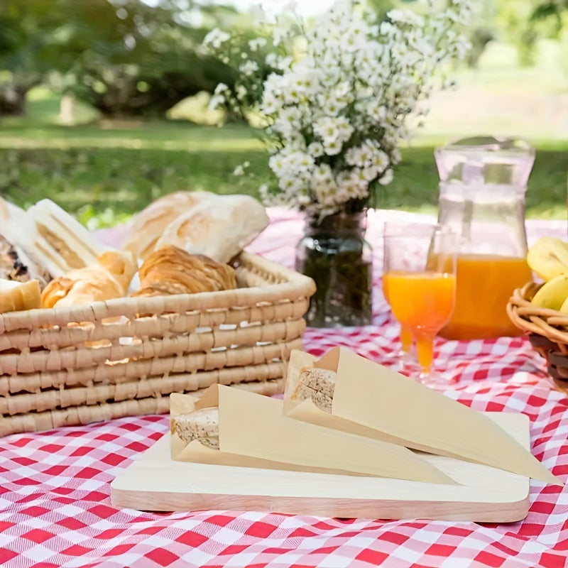 50 Pieces Greaseproof Sandwich Wrappers Food Grade Disposable Paper for Burgers Fries Baking