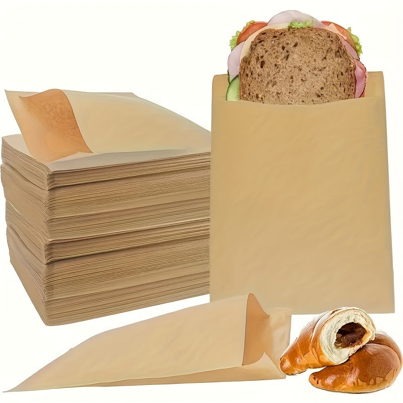 50 Pieces Greaseproof Sandwich Wrappers Food Grade Disposable Paper for Burgers Fries Baking