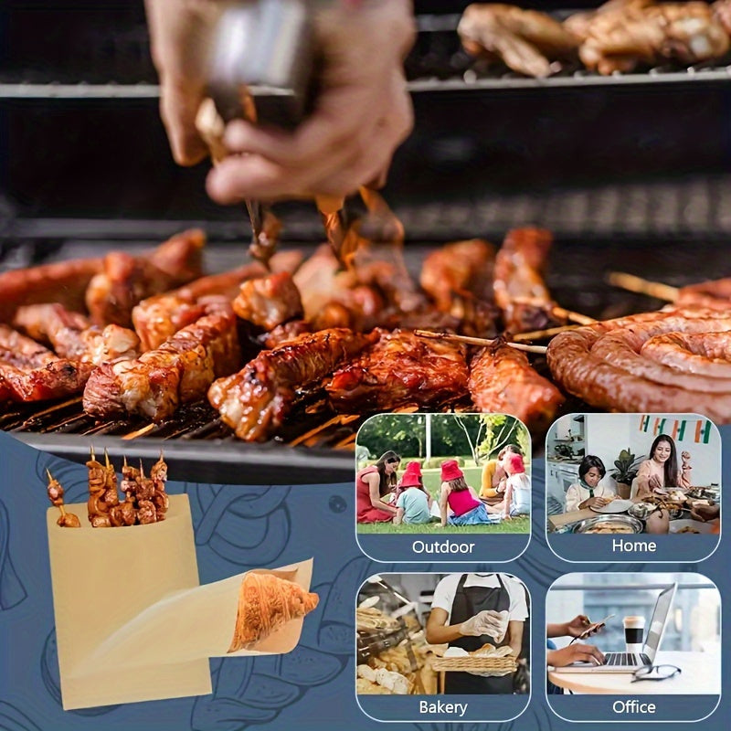 50 Pieces Greaseproof Sandwich Wrappers Food Grade Disposable Paper for Burgers Fries Baking