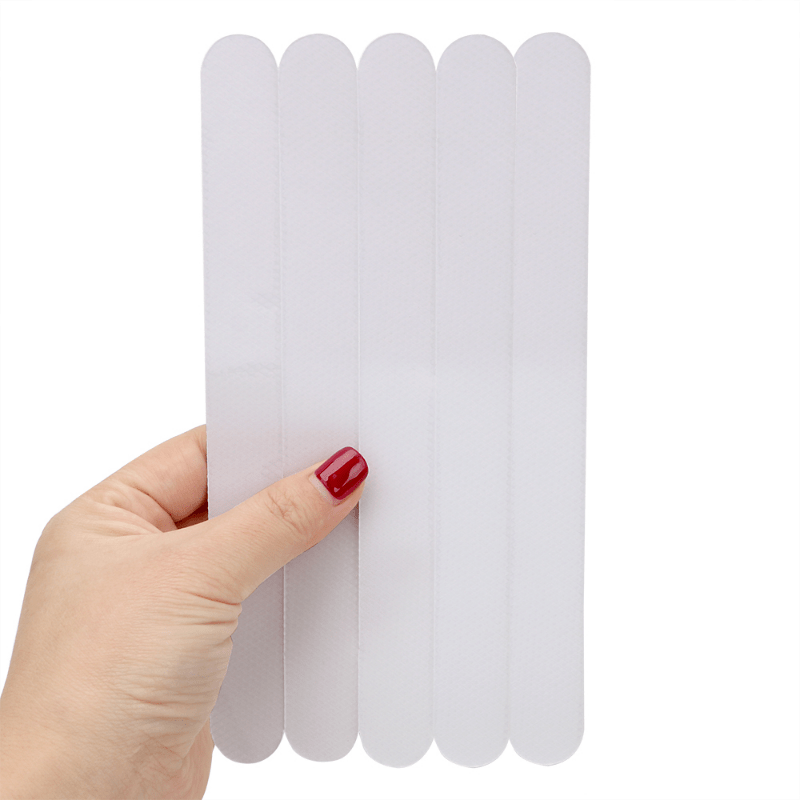 Juego de 12 alfombrillas antideslizantes para baño, cinta texturizada para suelo de ducha de 20cm, gris, marrón, blanco