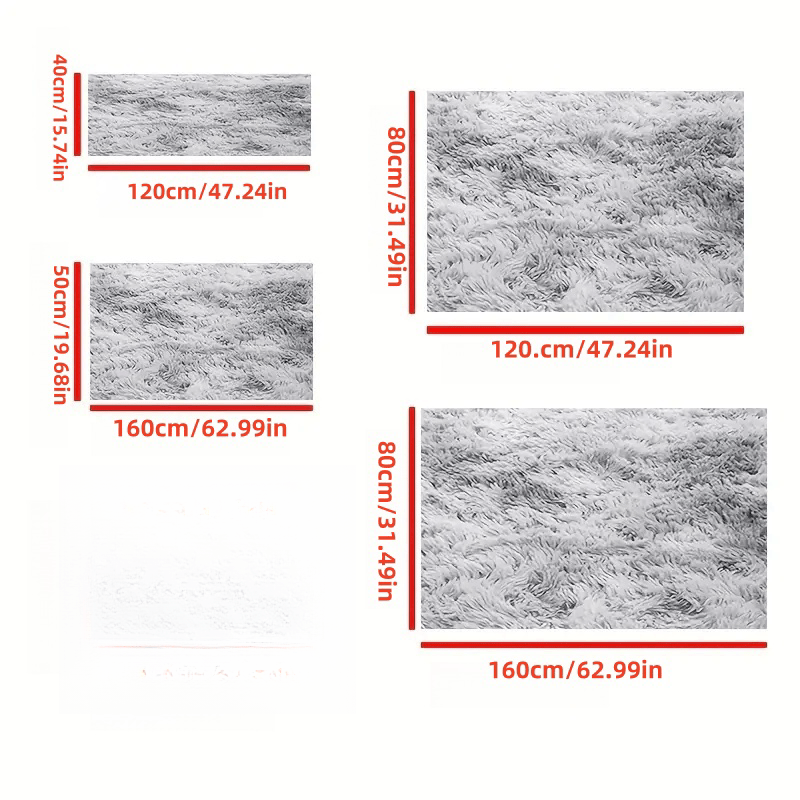 Plush Faux Fur Area Rug for Bedroom Living Room Decor Thick Soft Non-Slip