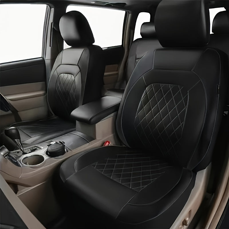 High-End PU Leather Car Seat Cover Set Scratch-Resistant Durable Universal 9 Pieces