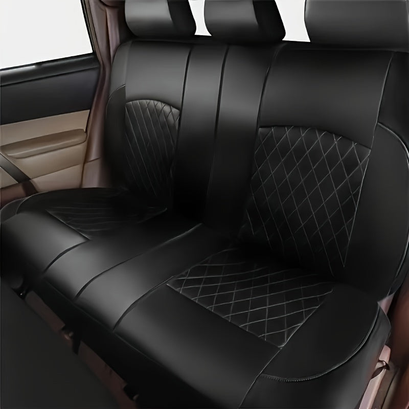 High-End PU Leather Car Seat Cover Set Scratch-Resistant Durable Universal 9 Pieces
